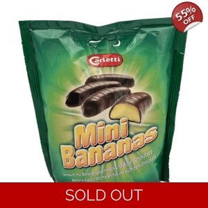 Carletti Chocolate Covered Mini Mallow Bananas 135G Bag